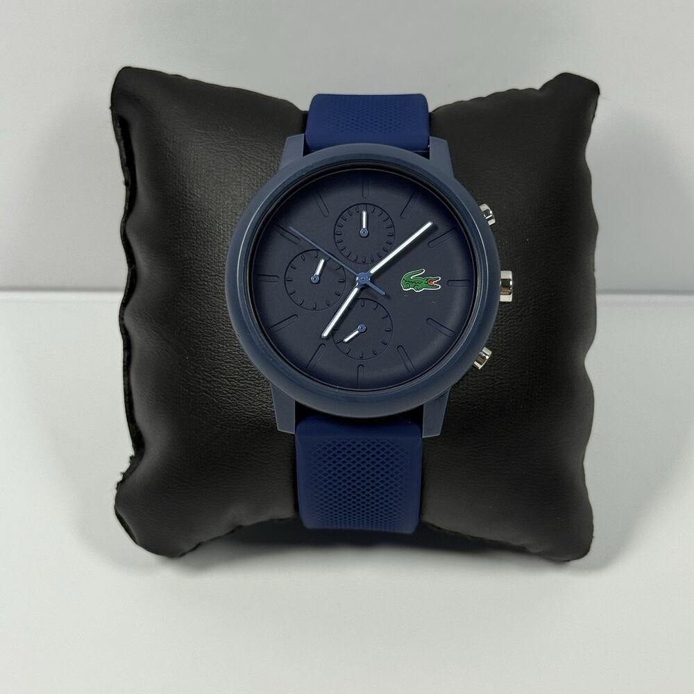 Lacoste 2011244 New Men's Watch Blue Dial/Band Silicone Chronograph